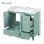 Meuble-lavabo moderne simple avec lavabo, chargement USB, 2 portes et 3 tiroirs-2119758471