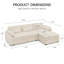 Canapé manuel en L à 3 places avec coussin de siège double amovible Manuel Corduroy-250414995-250414997