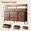 Commode l 51,2 po pour chambre à coucher avec 13 tiroirs et commode longue à 3 niveaux avec lumière DEL-986888812
