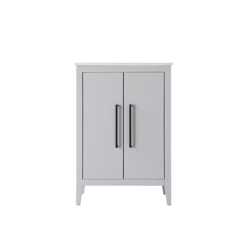 24 Inch Single Bathroom Vanity, Gray