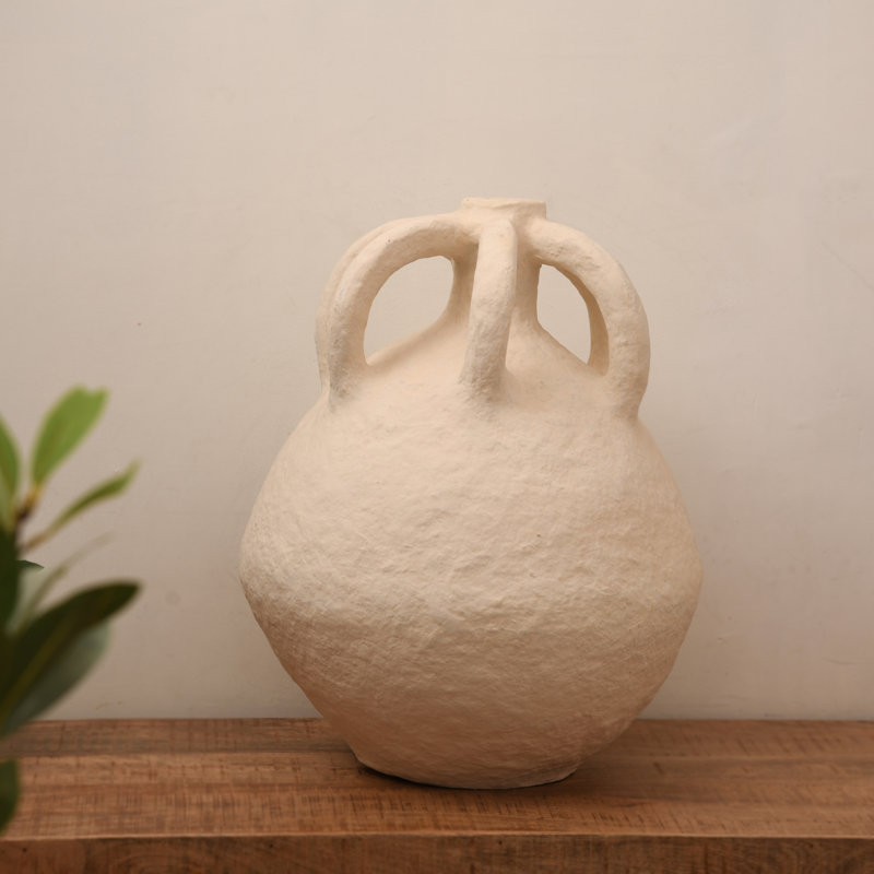 Paper Mache Vase Dia 15.8" & H 19.8"