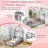 Twin Size House Floor Bed With House-shaped Headboard Clothes Hanger Without Slats White-2049237417