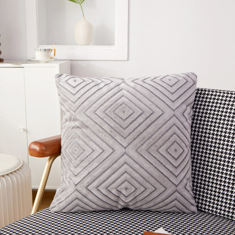 Housse de coussin réversible 18 po x 18 po - DJ143, Argent
