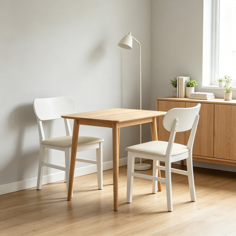 Ensemble de 2 chaises de salle à manger en similicuir Farmhouse
