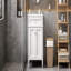 Meuble-lavabo 24 po avec 2 portes et tiroir escamotable, armoire de rangement de salle de bain avec lavabo, portes à fermeture en douceur avec organisateurs-120193919
