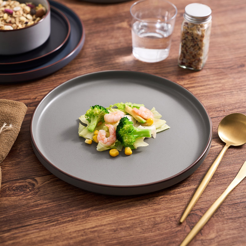12 Piece Stoneware Dinnerware Set - Service for 4, Multicolor
