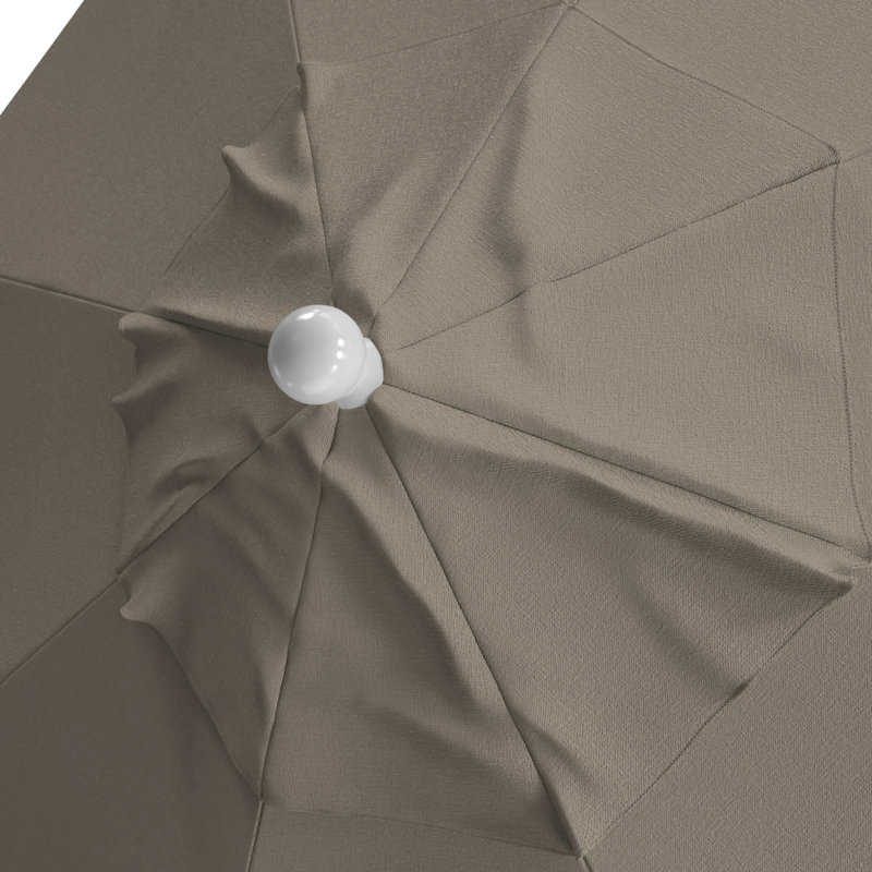 Parasol de jardin commercial en bois gris 11 pi avec des poulies en fibre de verre, Palette colombe