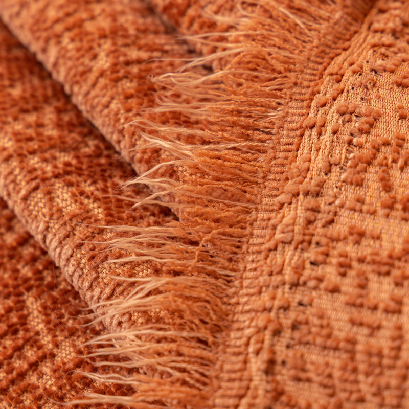 Housse pour canapé Elegant Nordic Chenille, H 71 po x l 134 po, Orange brûlé