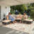 6-Piece Wicker Rattan Patio Furniture Set With Thick Cushions For Lawn, Garden
