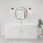 Concord 61 Inch Bathroom Vanity with Cultured Marble Top, Assembled, White
