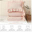 Perruque de couette simple avec dépliants, 2 pièces, en microfibre douce délavée, légère et spongieuse, pour toutes les saisons, dans un style rustique français classique-121210784-121210786
