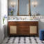 Freestanding Standard Free Standing Single Double Single Vanity Bathroom Vanity With Top-1572311348