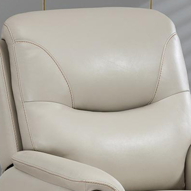 Keever, Ivory Faux Leather