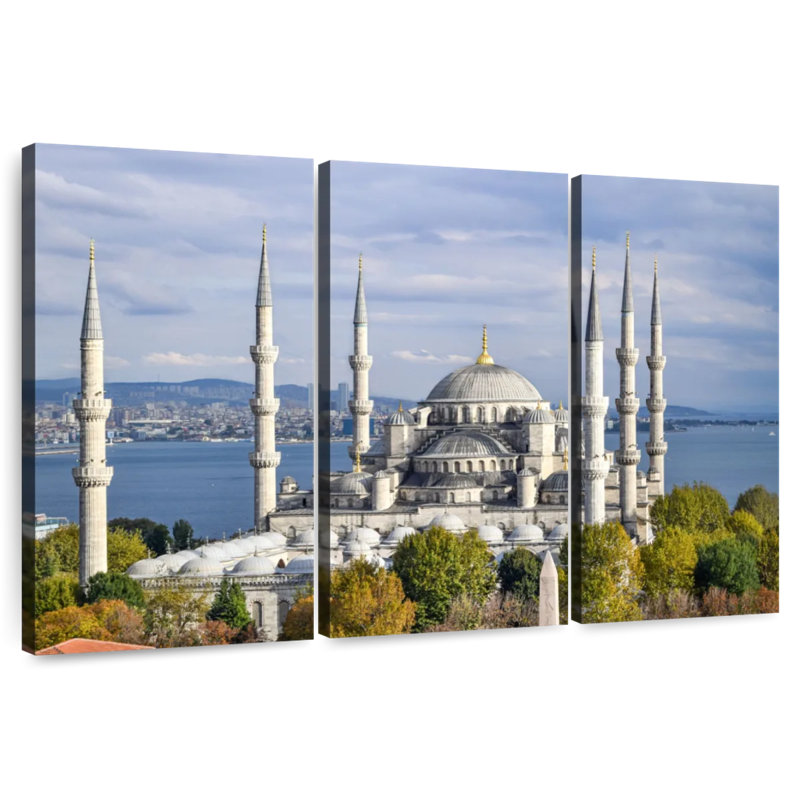 Istanbul's Blue Mosque, 32" H x 50" W
