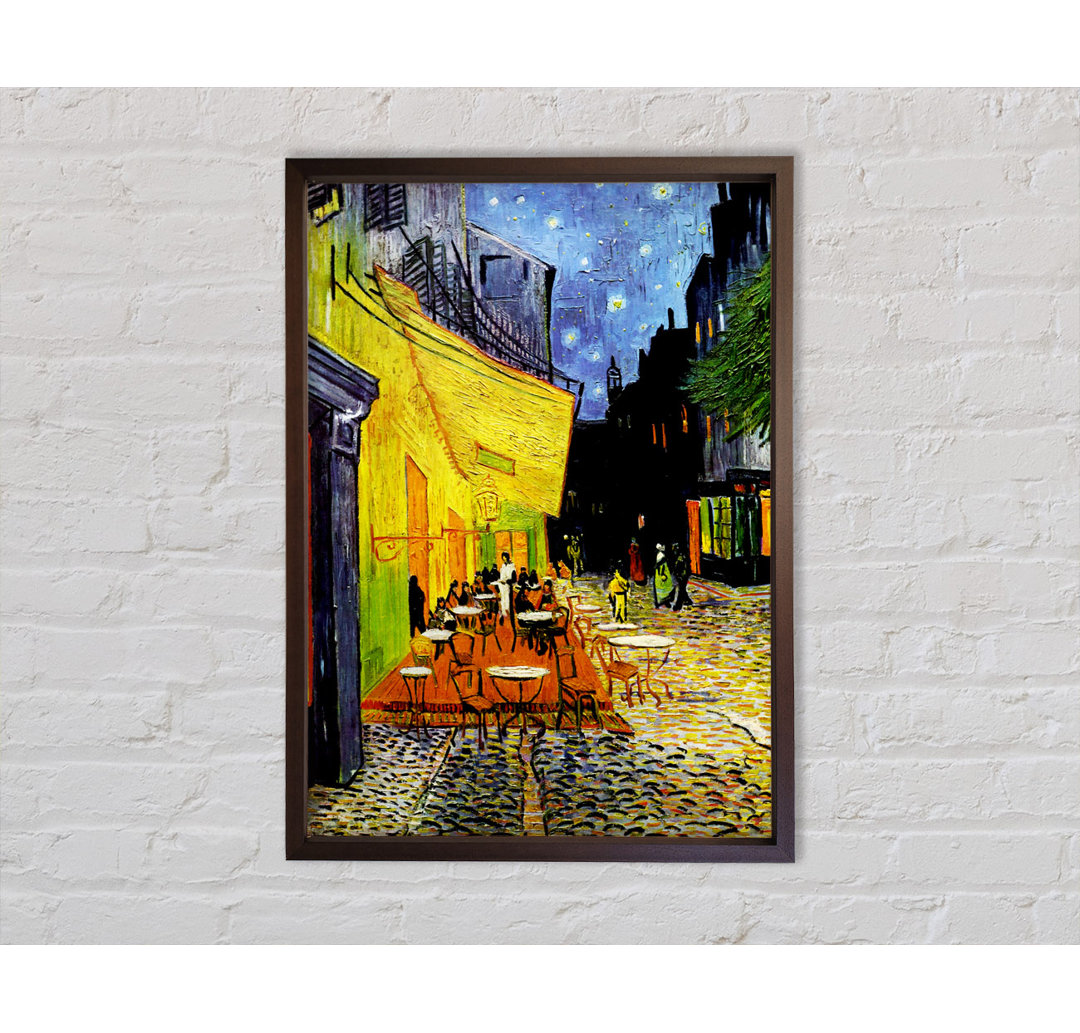 Van Gogh Cafe Terrace 2 - Einzelner Bilderrahmen Kunstdrucke auf Leinwand