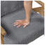 Chaise d'appoint rembourrée avec coussin, tissu en velours côtelé gris, structure en bois d'hévéa massif, mobilier de salon moderne-134535851