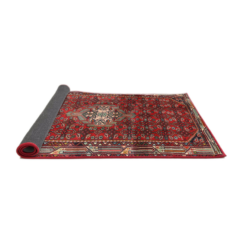 Tapis jaune clair/marron/noir Bence, Rond 7 pi