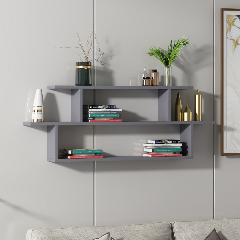Locelso Floating Shelf, Grey