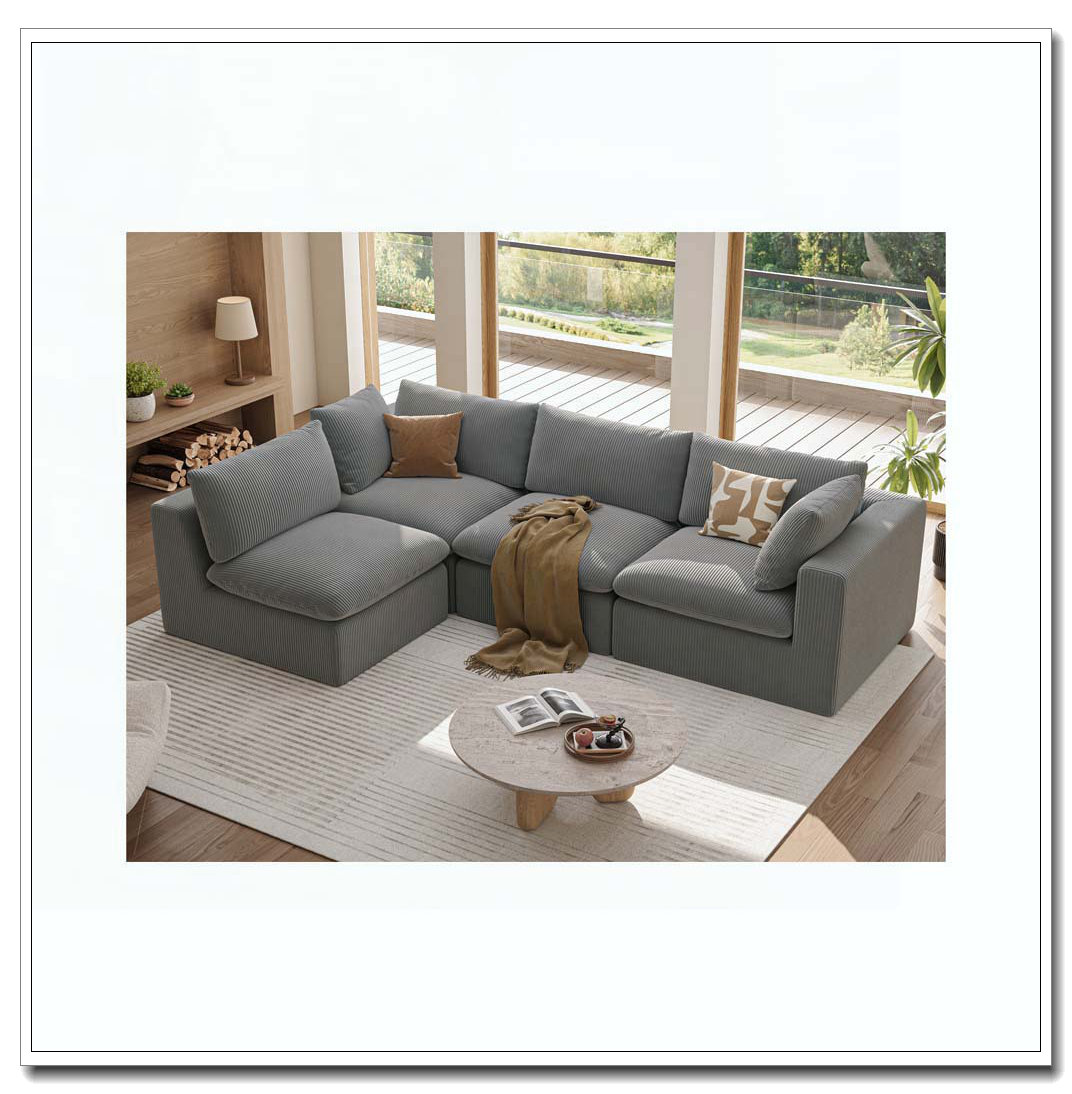 Latitude Run® Modular Sectional Sofa Couch,135inch Oversized LoveSofa,L ...