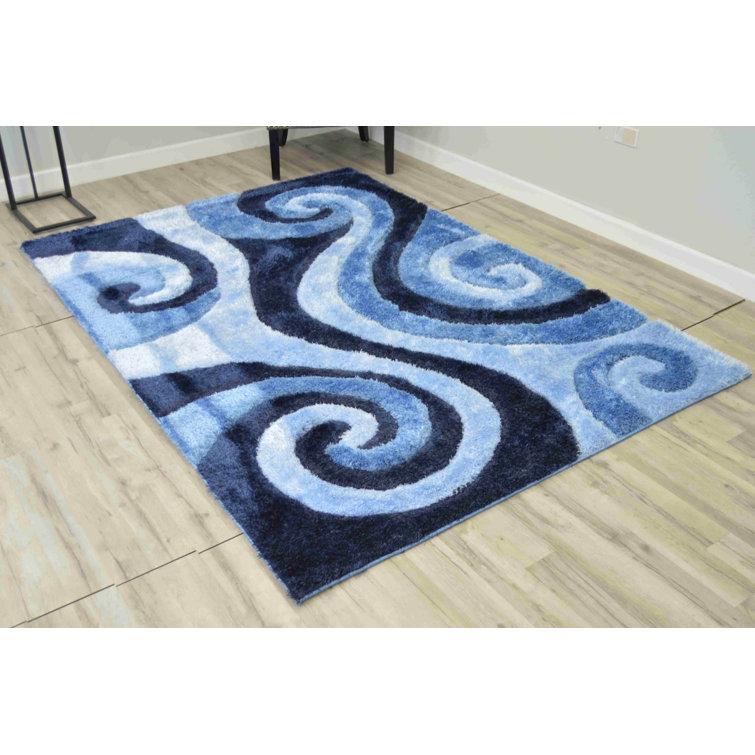 Modern Arriola Shag Abstract Geometric Rug For Living Room Bedroom