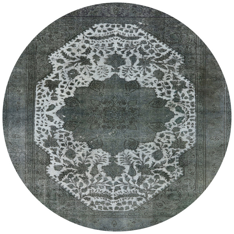 Tapis oriental gris Howells, Rond 7 pi