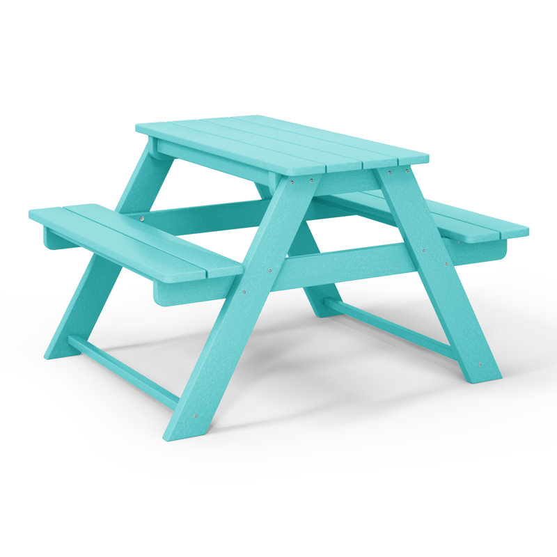Table de pique-nique d'extérieur pour enfants, Sarcelle