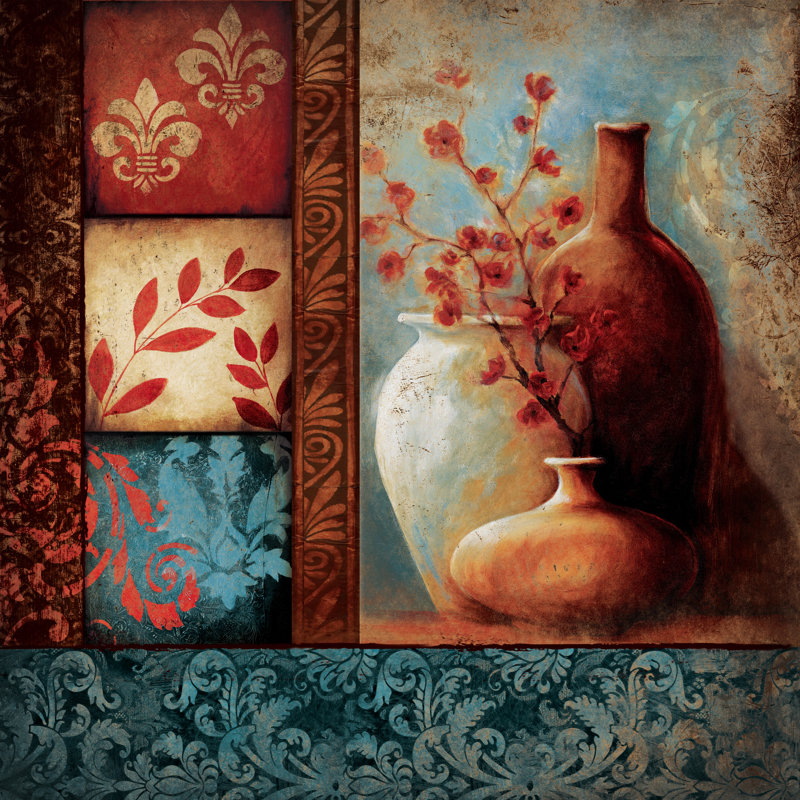Pattern Transitional Pots 3 - Wrapped Canvas Print, 122cm H x 122cm W x 3.8cm D