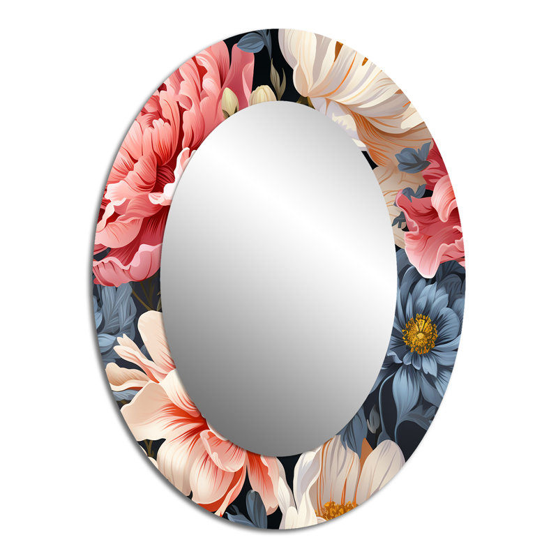 Miroir mural ovale French French, H 40 po x l 30 po