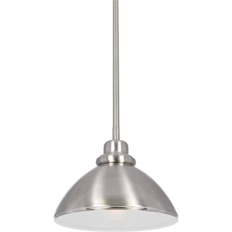 1-Light Indoor Brushed Nickel Mini Bowl Pendant