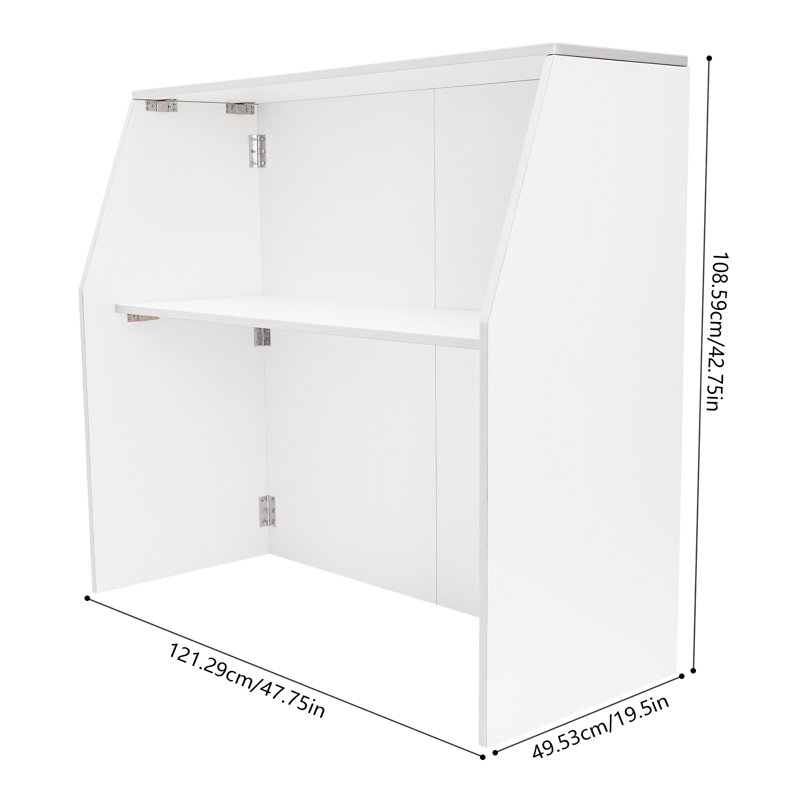 Ernfrid Portable W47.75'' Bar Cabinet For Home and Commercial Use, White