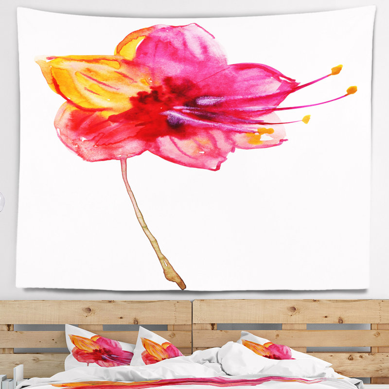Tapisserie florale à deux tons, H 68 po x l 80 po