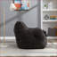 Fauteuil à billes Soft Teddy - ergonomique, sans assemblage, gris foncé | Ours en peluche | Gris foncé