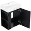 Meuble-lavabo de 20 po avec lavabo en céramique et tablettes de rangement latérales-1789563445