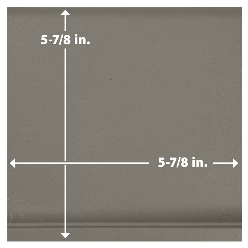 Quarry Cove Base 5-7/8 In. X 5-7/8 In. Ceramic Floor And Wall Trim, Gray