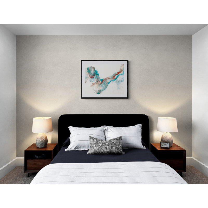 Teal Expressions One Print by Carla White, Wrapped Canvas, 24" H x 32" W