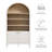 Nolan 74" Tall Arched Storage Display Cabinet Bookshelf-107335479