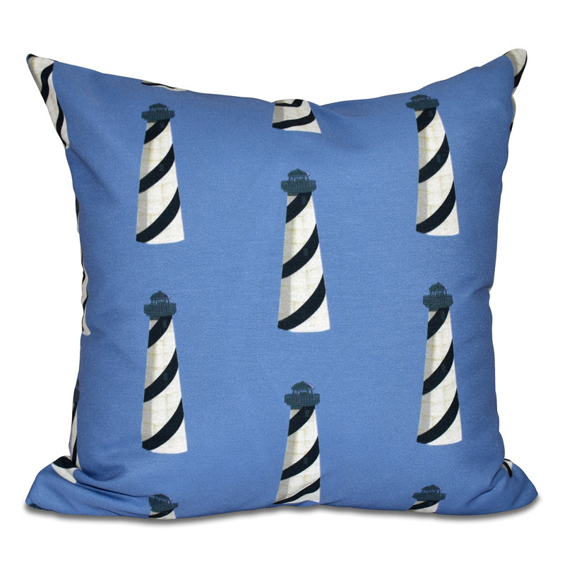 Housse de coussin carrée Beacon, Bleu, H 26 po x l 26 po