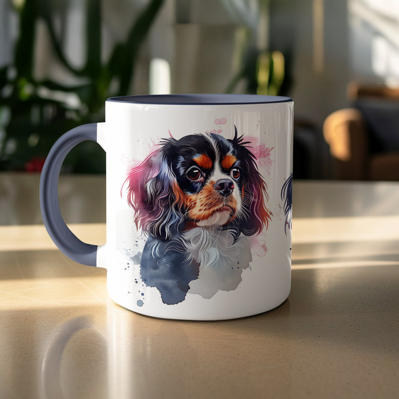 Majestic Watercolor Wolf Design 11oz Coffee Mug, 1