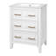 Ensemble de meuble-lavabo sur pied 24 po avec lavabo en céramique, ensemble de meuble-lavabo simple autoportant avec 3 tiroirs, armoire de rangement en bois blanc-877662751