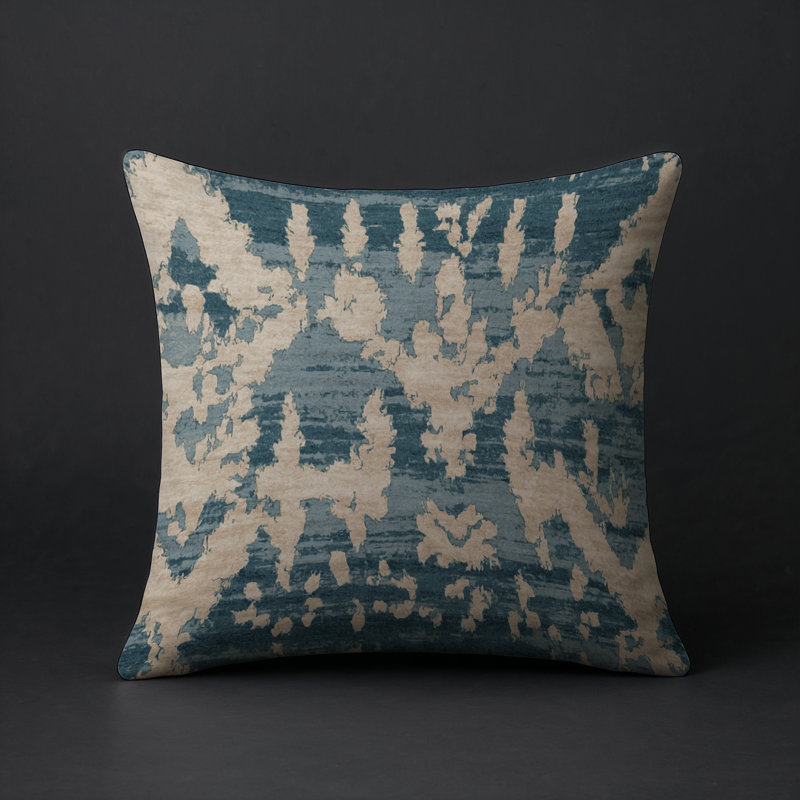 Coussin décoratif intérieur et extérieur Modern, Gris abstrait 15, Carré 20 po