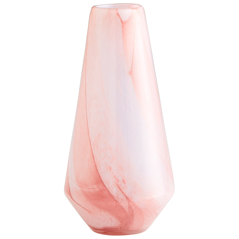 Atria Glass Table Vase, 13.75" H x 7" W x 7" D