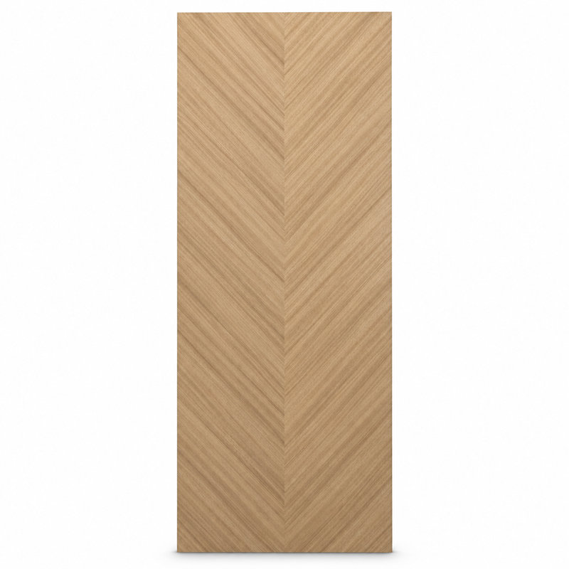 Panneau de porte à dalle | Ego 5005 | Portes en placage de bois | Pochette coulissante à poche, 32 po x 96 po, Chêne naturel