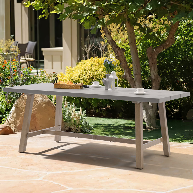 Table de salle à manger d'extérieur, Gris