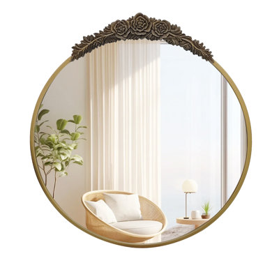 Ornate Anorea Top Wall Mirror Antique Look Color 32"x34"