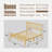 14" Solid Wood Bamboo Queen Bed with Metal Slat Support-891775781