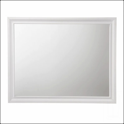 Naima Mirror With Sleek Non-Beveled Design, Durable Rubberwood Frame, And Polished Surface For Modern And Traditional Spaces