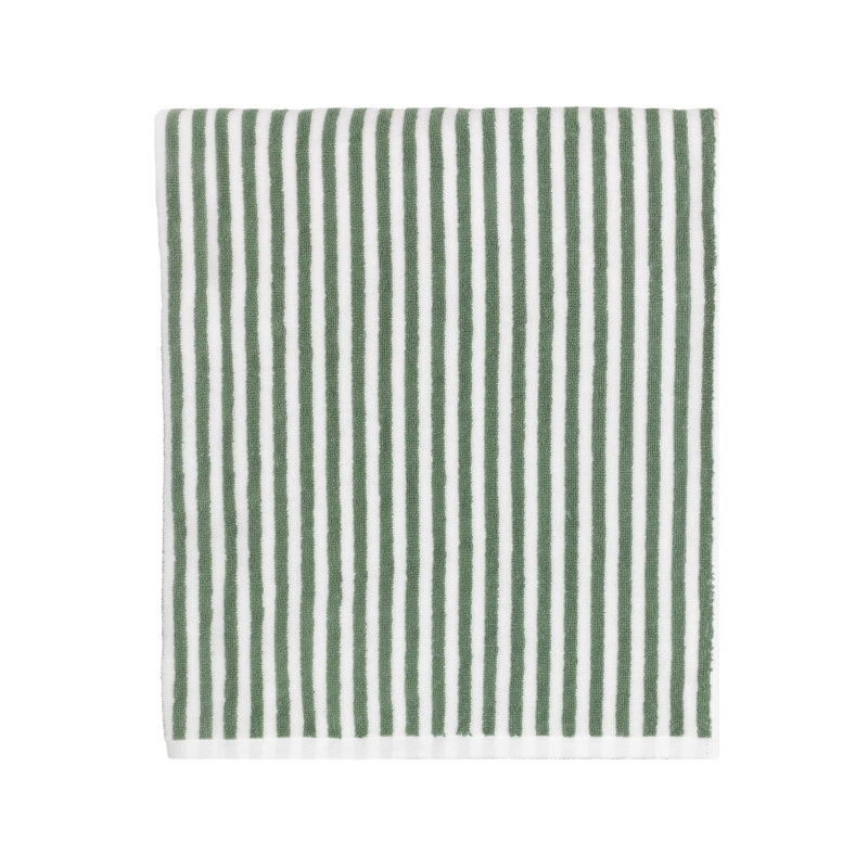 Hebden Bath Sheet, Green/Cream