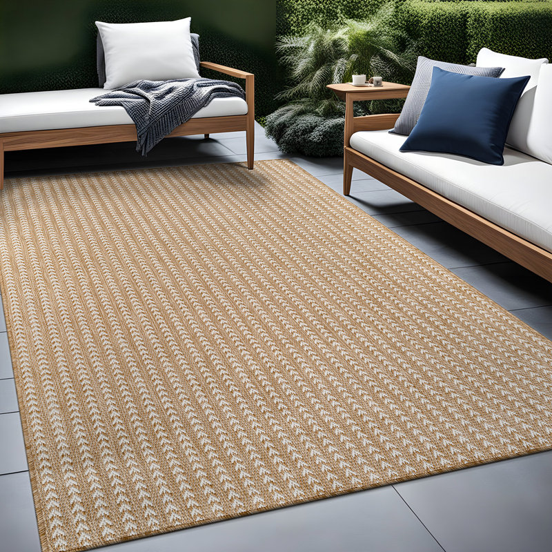 Tapis intérieur à chevrons, Natural, Rectangle 9' x 12'