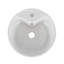 Lavabo vasque rond en céramique 15,7 "x 5,7", comptoir de salle de bain blanc brillant | Idée de cadeau