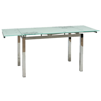 Basse Glass Top Metal Base Dining Table